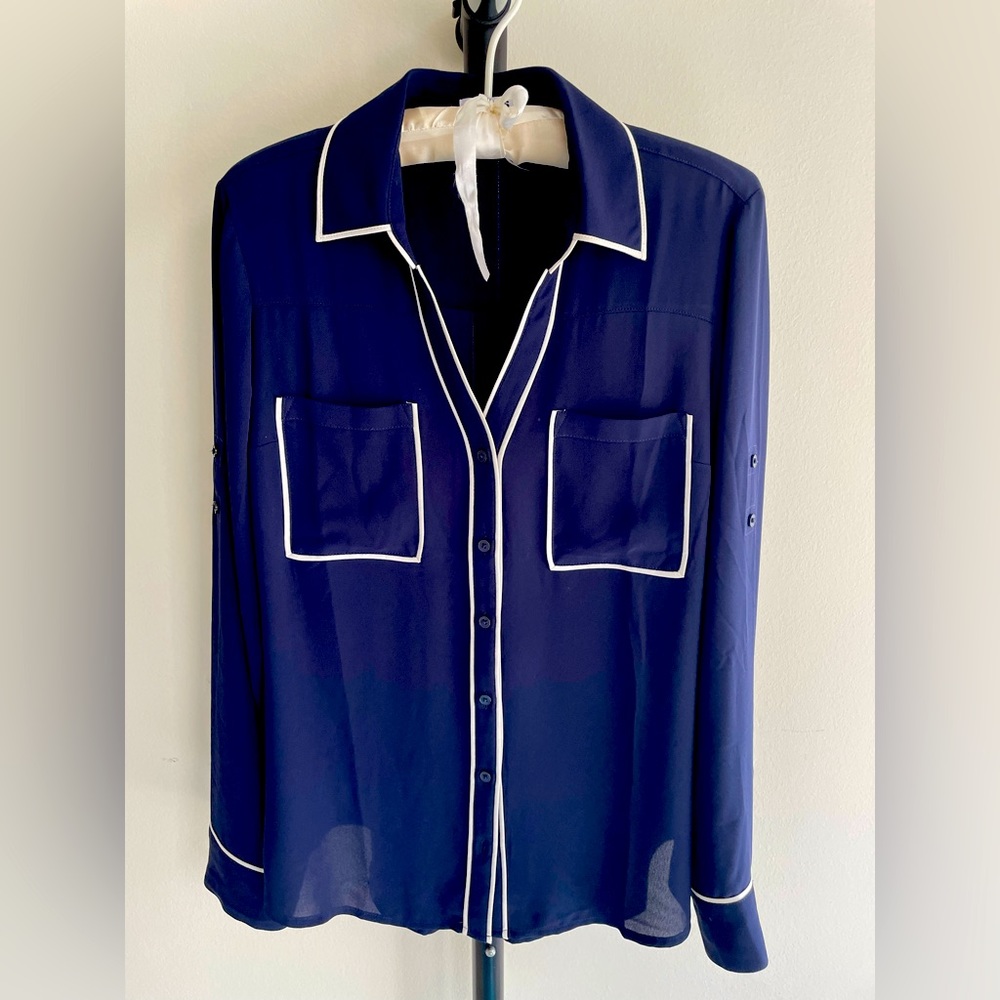 Navy blue Express Blouse Size M